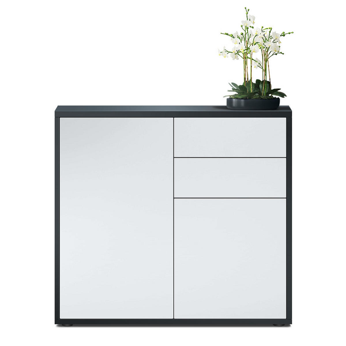 KOMMODE Ben Front in Weiß matt - Weiß, Holzwerkstoff (79/74/36cm) - Vladon