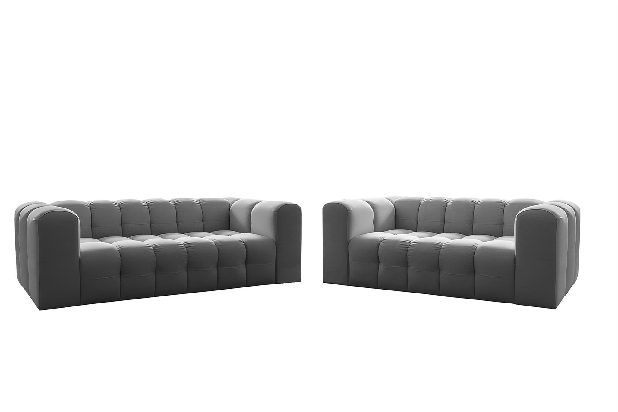 Fun Möbel Sofaset Grau 230x75x106 cm