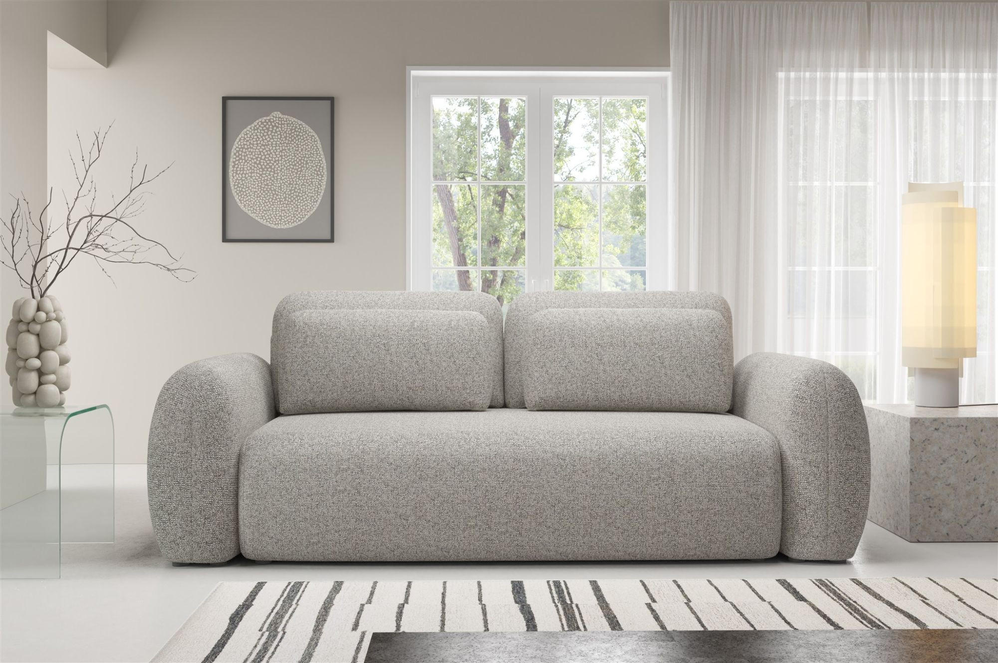 SCHLAFSOFA Gaston - Greige, Holzwerkstoff/Textil (266/95/110cm) - Fun Möbel