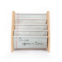 BÜCHERREGAL aus Kiefer-Sperrholz und bedrucktem Onceupon-Textil - Beige, Holz (31/71/61cm) - RNT By Really Nice Things