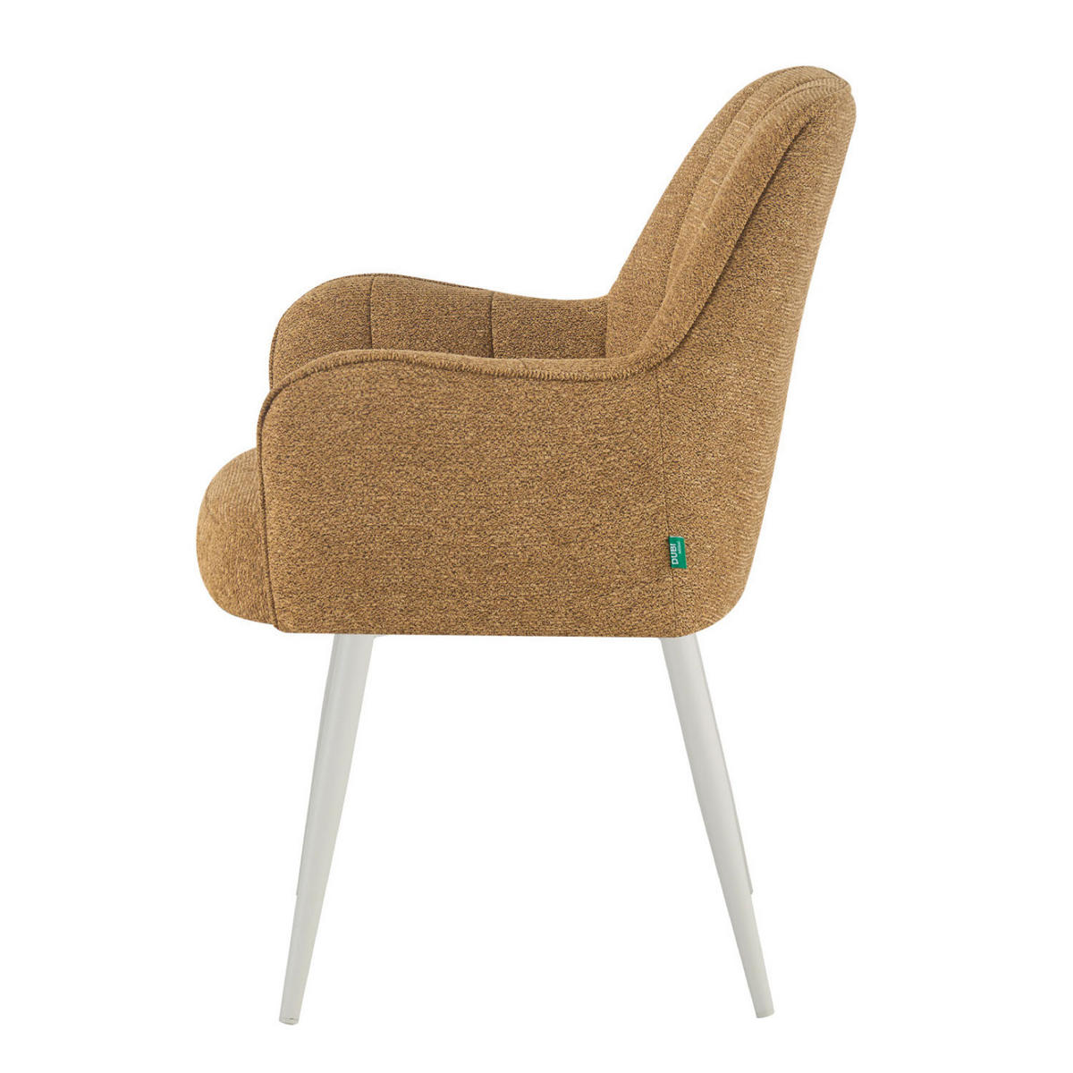 ESSZIMMERSTUHL THOMAS-MAJA 2er-Set 4-Fuss-Gestell - Currygelb/Weiß, Textil (58/87/62cm) - DUBI Möbel