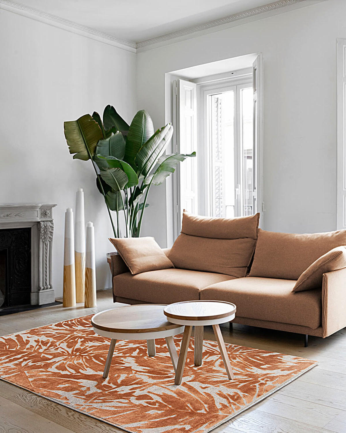 TEPPICH modern Wohn-/Schlafzimmer FOLIAGE Orange 160 x 230 cm - Orange, Textil (160/230cm) - Novatrend