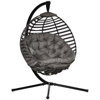 HÄNGESESSEL, Stahl, Polyester, Sand - Sandfarben, Kunststoff/Metall (118/172/126cm) - Outsunny