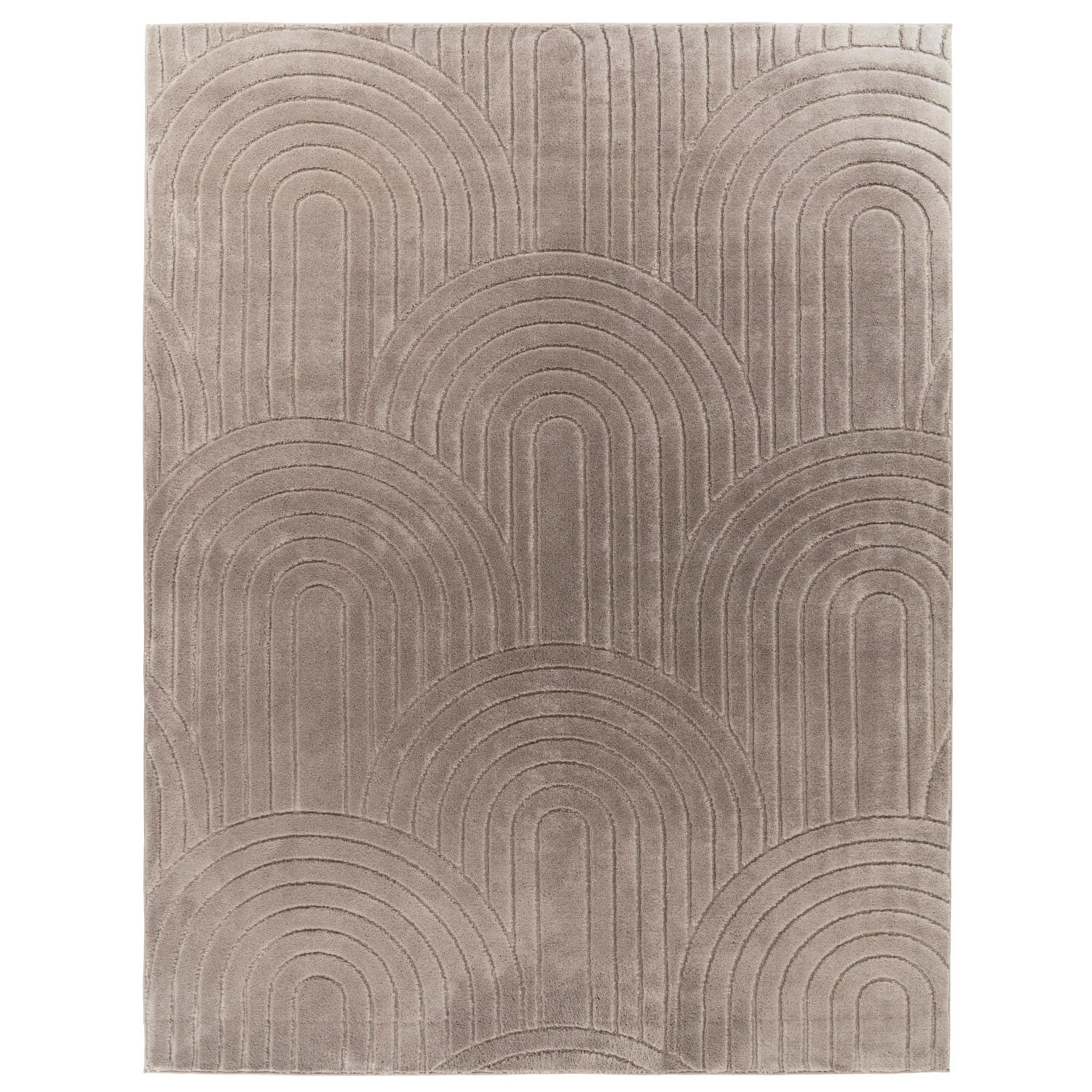 Paco Home Hochflorteppich Taupe 160x220 cm