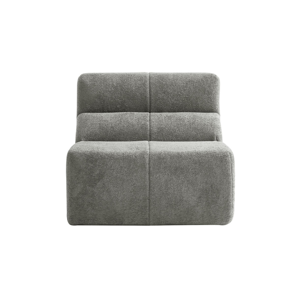 SESSEL Samtstoff komprimiert ergonomisch 94/110/79 cm Hellgrau - Hellgrau, Textil (110/79/94cm) - Redom