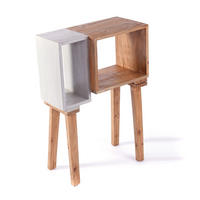 BEISTELLTISCH Bicolore Mahagoni Massivholz zweifarbig - Naturfarben, Holz (28/58/86cm) - CREEDWOOD