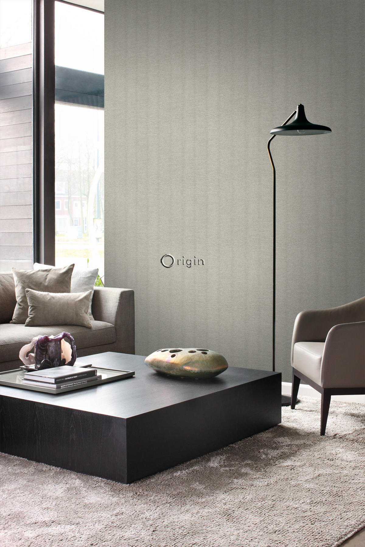 TAPETE Leinen-Optik 53 cm x 10.05 m - Beige, Papier (53/1000cm) - Origin Wallcoverings