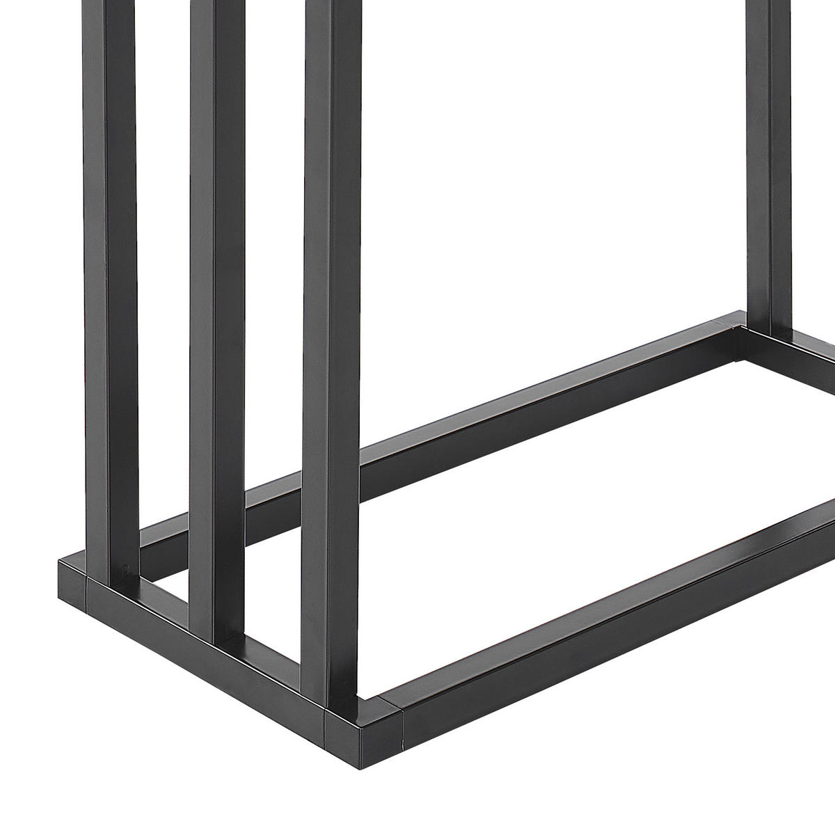 HANDTUCHSTÄNDER schwarz 45 x 84 cm 3 Arme Charras - Schwarz, Metall (45/84/21cm) - Beliani