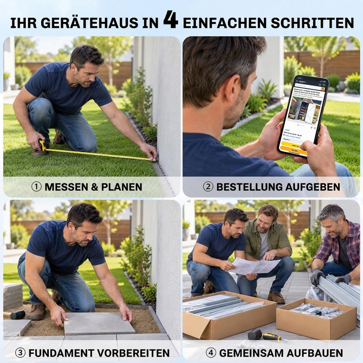GARTENHAUS Kunststoff Aluminium Dunkelgrau - Dunkelgrau, Kunststoff (102/208/133cm) - Outsunny