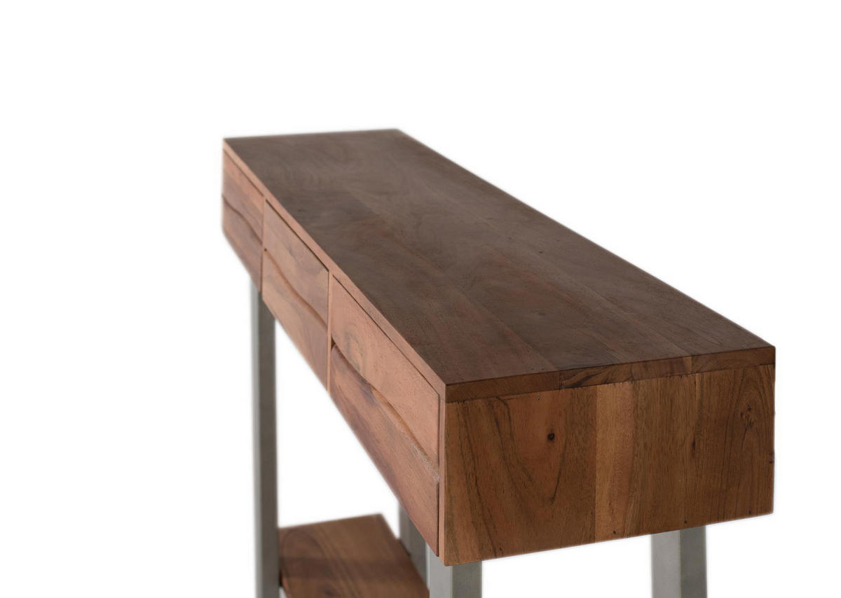 KONSOLE aus natürlichem Akazienholz und Metall - Braun, Holz (30/90/120cm) - Giner y Colomer