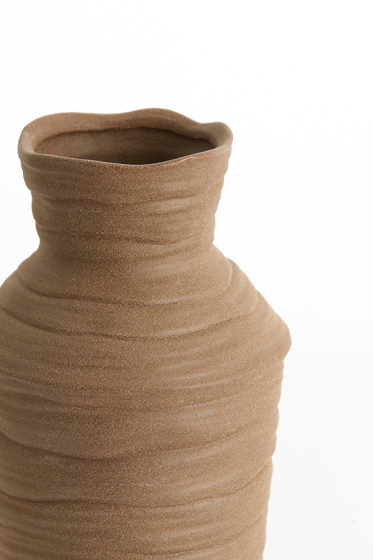 VASE Greccio Braun Ø15/28 cm - Braun, Keramik (28cm) - Light & Living
