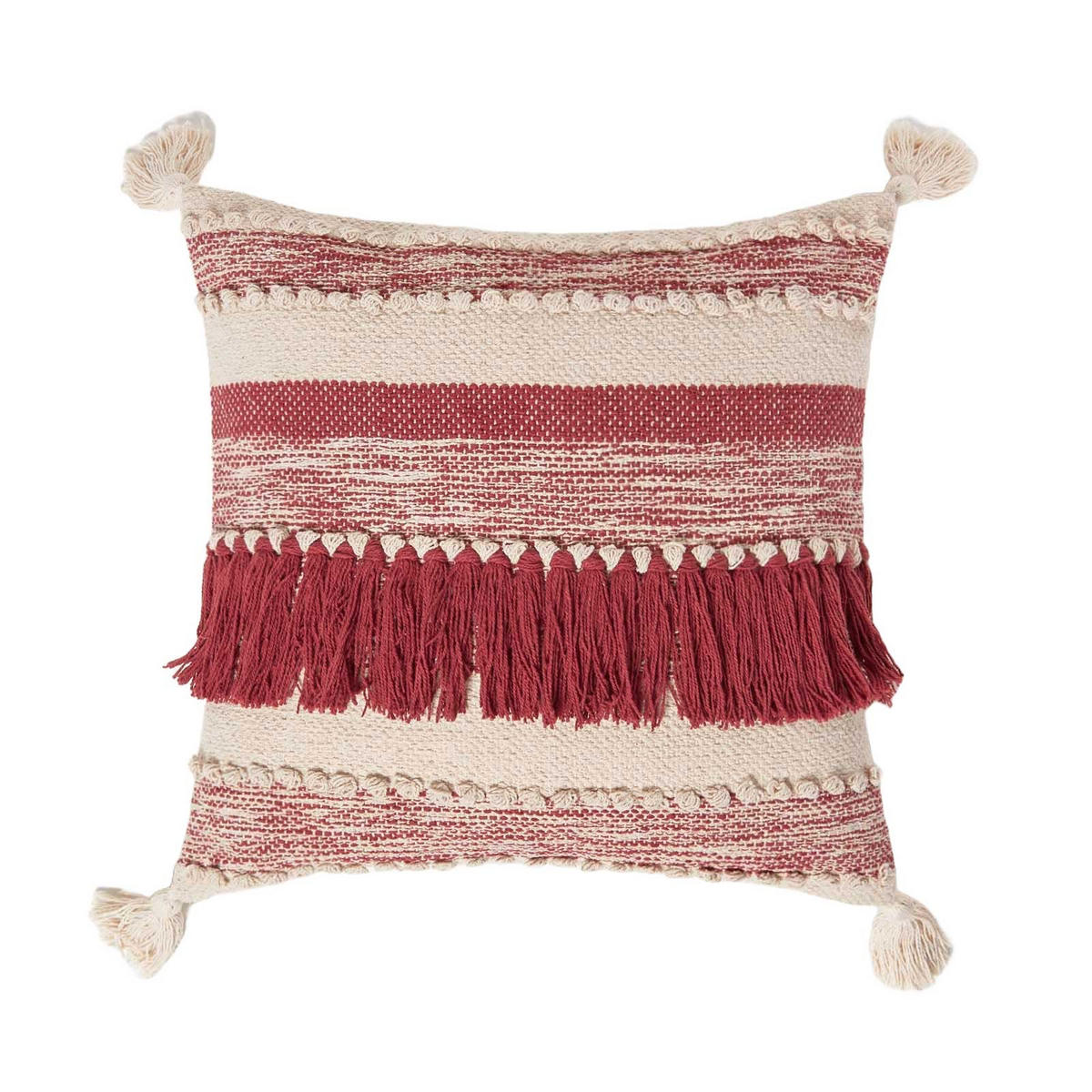 KELIM-KISSEN Zadar 45/45 cm - Creme, Textil (45/45cm) - Homescapes