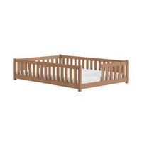 BODENBETT mit Matratze 140x200 cm in Zimt - Braun, Holz (140/200cm) - Kids Collective