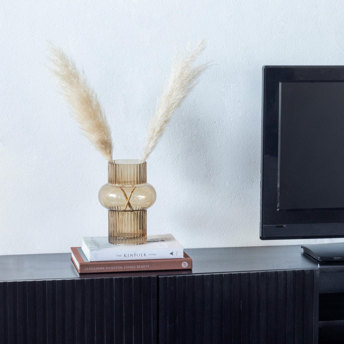 TV-MÖBEL aus Metall/Holz 200cm, schwarz - Schwarz, Holz (200/50/40cm) - Giga Meubel