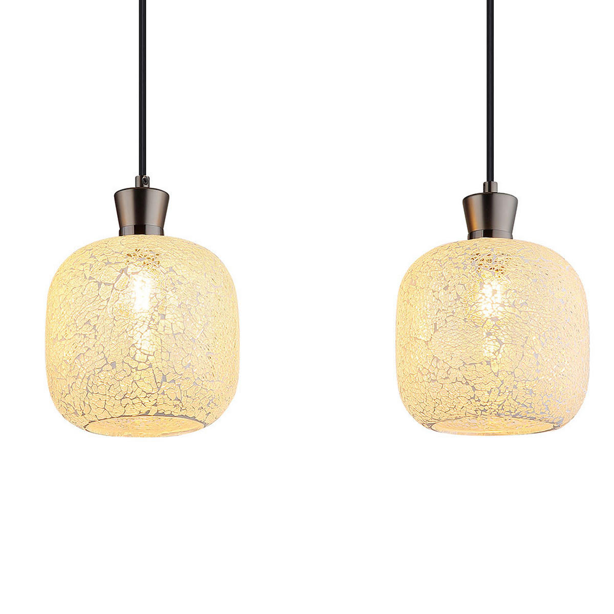 HÄNGELEUCHTE Metall Schwarz Glas - Schwarz, Glas (106/16/120cm) - Globo Lighting