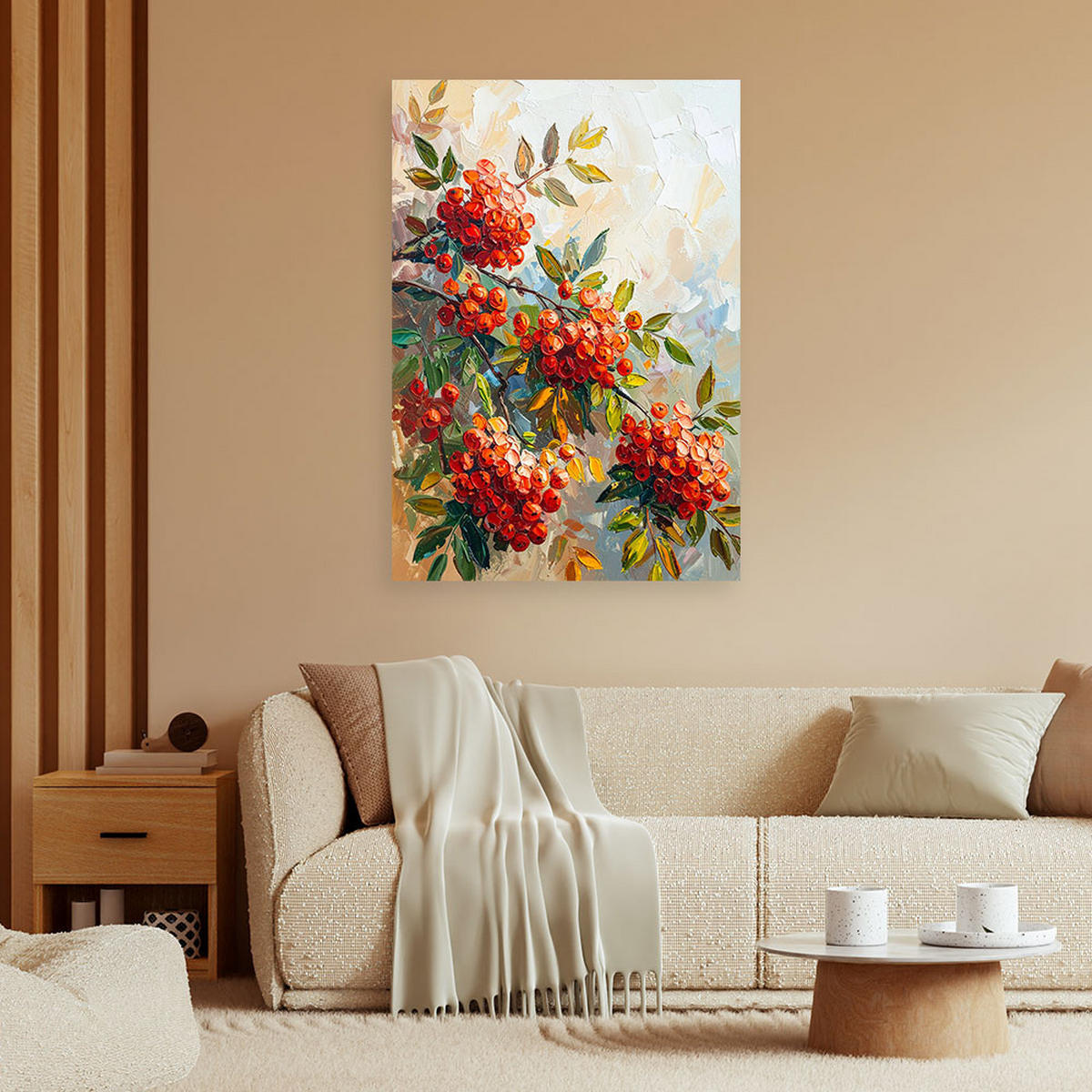 LEINWANDBILD Natur und Botanik 70x100cm - Rot, Textil (70/100cm) - Feeby