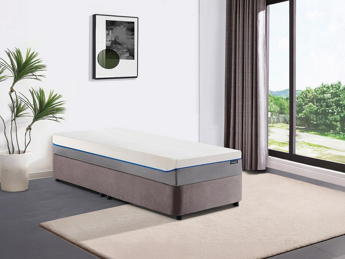 STANDARDMATRATZE - 1 Person - stoff - weiß Poseidon - Weiß, Textil (90/200cm) - Vente-Unique