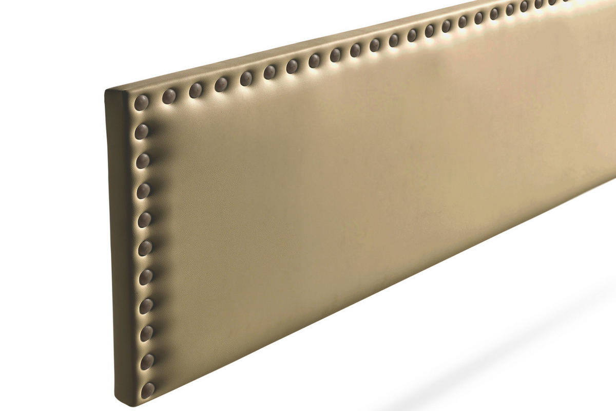 KOPFTEIL gepolstert MODENA Kunstleder 115x55x8 cm - Gold - Moonia - Goldfarben, Holz (115/8/55cm)