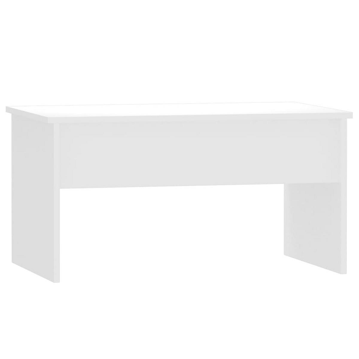 COUCHTISCH Hochglanz-Weiß 80x50,5x41,5 cm Holzwerkstoff - Weiß, Holzwerkstoff (80/50.5/41.5cm) - furnicato