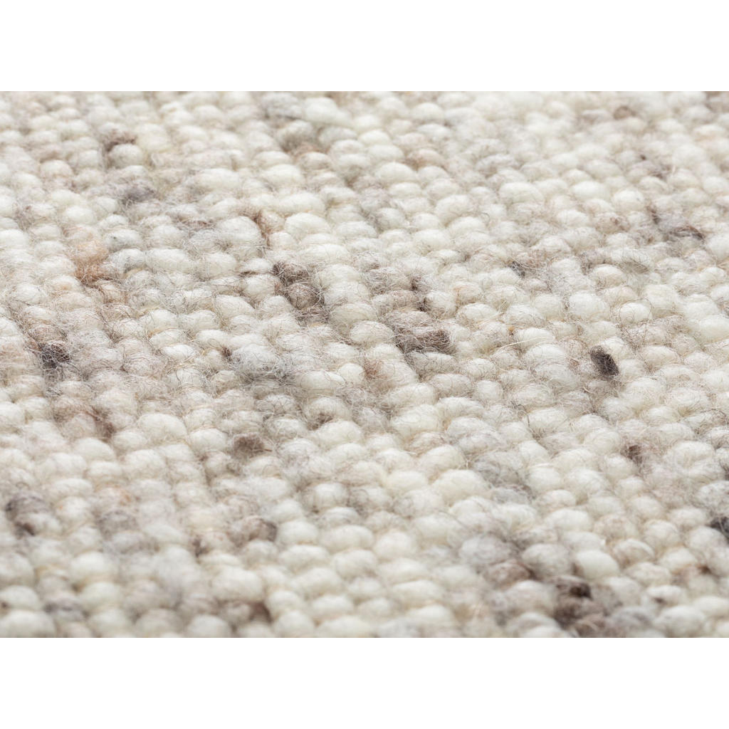 Thumbnail - Steffensmeier Handwebeteppich, Hellbraun, Naturmaterialien, Rechteckig, 70x130 cm, für Fußbodenheizung geeignet, Teppich...