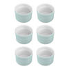 SOUFFLE AUFLAUFFORM Porzellan (6-tlg.) - Blau, Keramik (7.8/4.6/7.8cm) - Intirilife