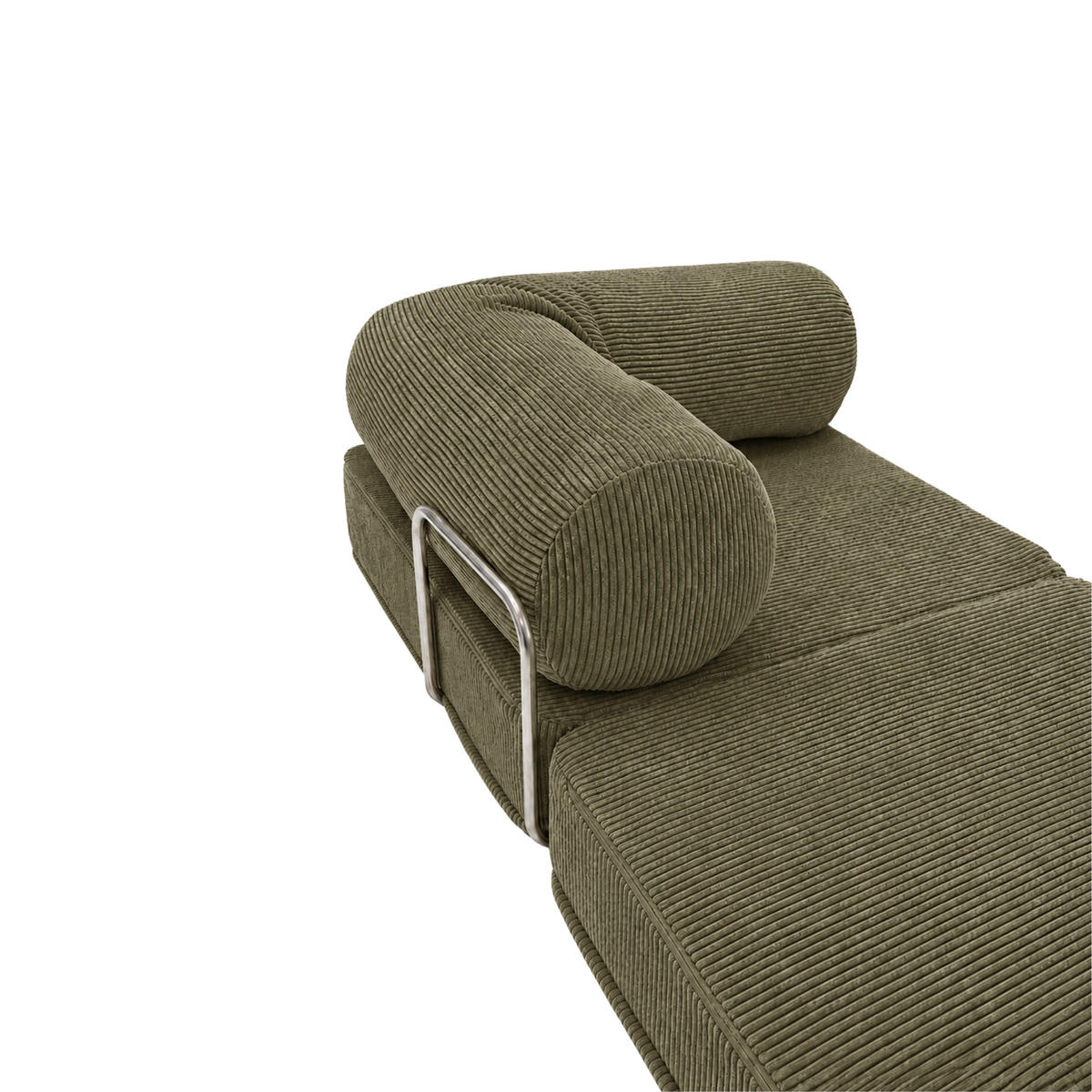 KOMFORTABLER Bodensessel im Japandi Stil Khaki - Waldgrün, Textil (100/70/100cm) - SURB
