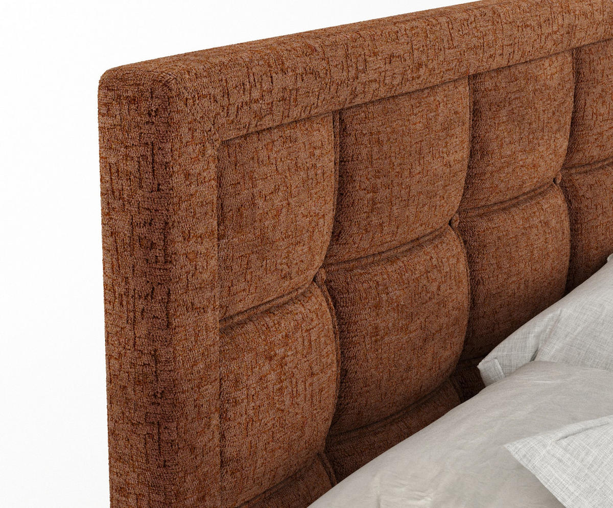 BOXSPRINGBETT Ambrosia Kupferfarbe 200/200 cm - Schwarz/Kupferfarben, Holz/Holzwerkstoff (200/200cm) - Maison de Reve