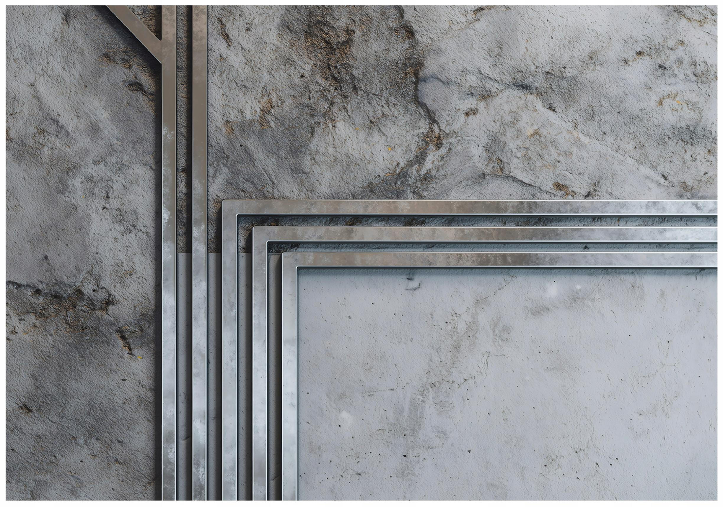 FOTOTAPETE Beton Struktur Grau 200x140 cm - Multicolor, Papier (200/140cm) - Wallarena