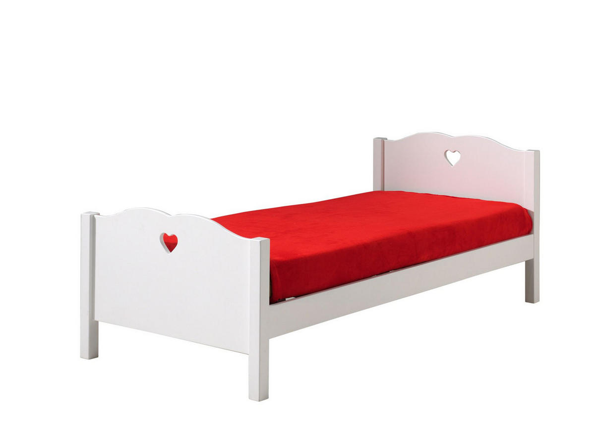EINZELBETT Kamila 211x80x96 aus MDF in Weiß - Beige, Holzwerkstoff (90/200cm) - 58aufmkessel