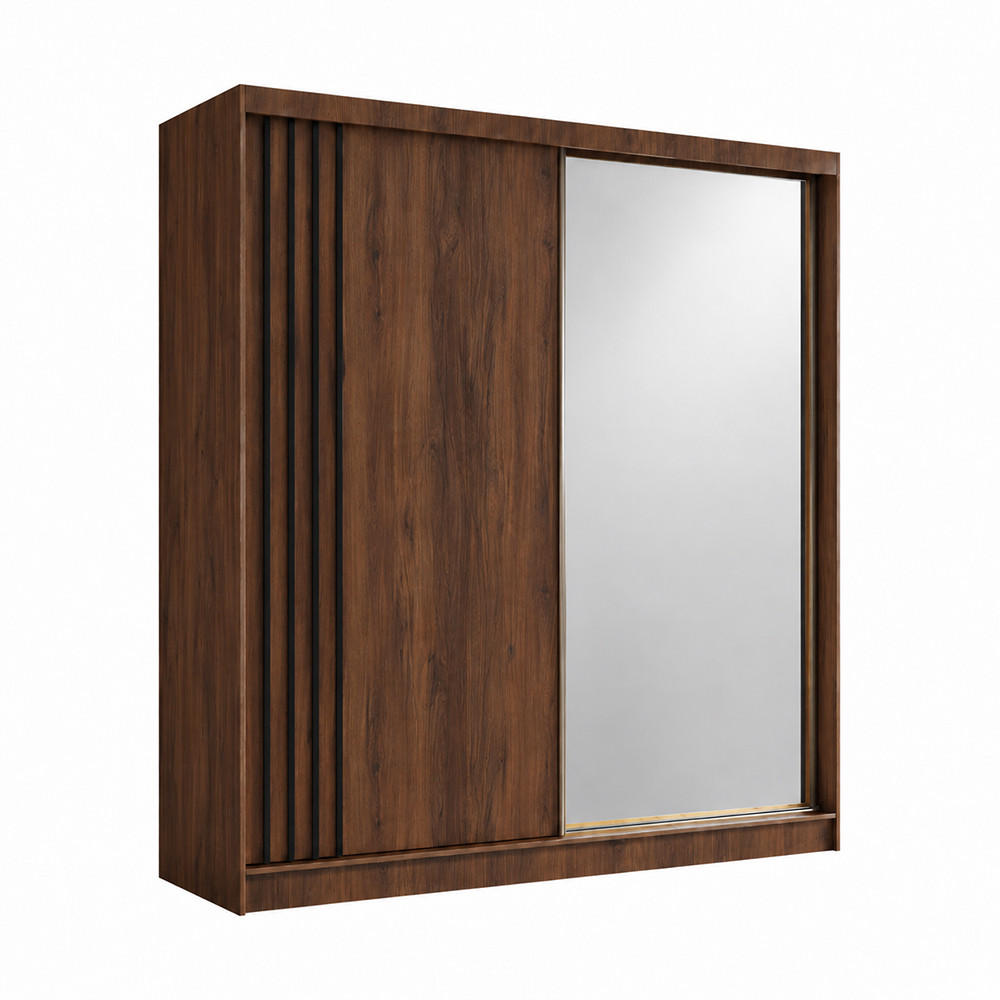 KS Home Concept Kleiderschrank Nussbaum 200x216x61 cm