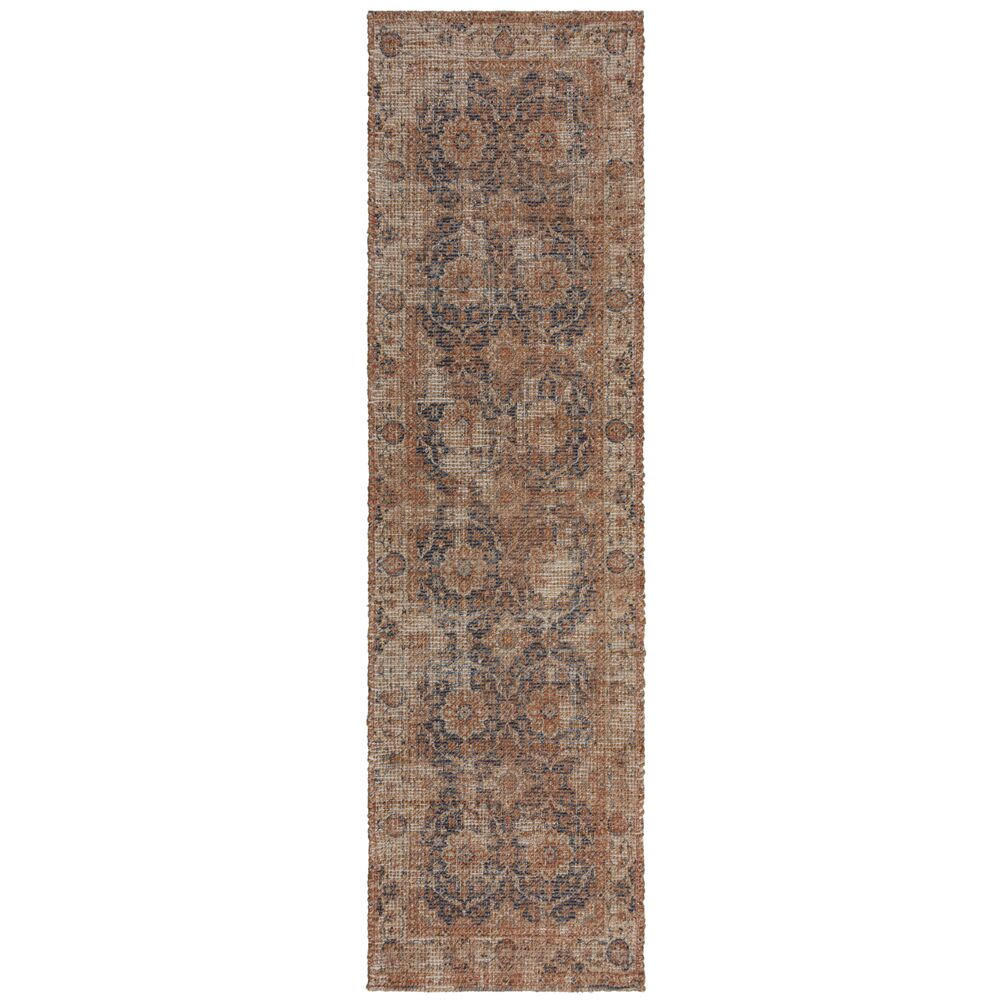 TEPPICH Jute Vintage-Design, handgewebt WENSLEY, Rot-Blau 60x230 cm - Rot, Textil (60/230cm) - KADIMA DESIGN