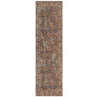 TEPPICH Jute Vintage-Design, handgewebt WENSLEY, Rot-Blau 60x230 cm - Rot, Textil (60/230cm) - KADIMA DESIGN