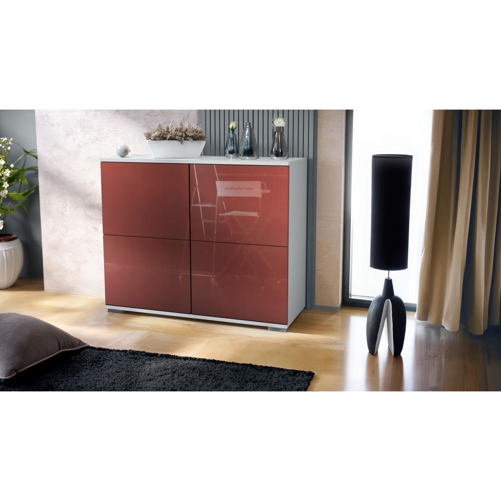 Thumbnail - Vladon Kommode, Bordeaux, Holzwerkstoff, 92.5x75.5x35 cm, Wohnzimmer, Kommoden & Sideboards, Kommoden