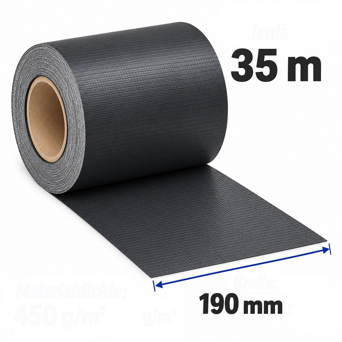 SICHTSCHUTZSTREIFEN Anthrazit 1er-Pack PVC 19x3500 cm - Anthrazit, Kunststoff (19cm) - Relaxdays