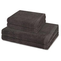 FROTTIERSET Bliss 4-teilig - Dunkelgrau, Textil (50/100cm) - MÖVE