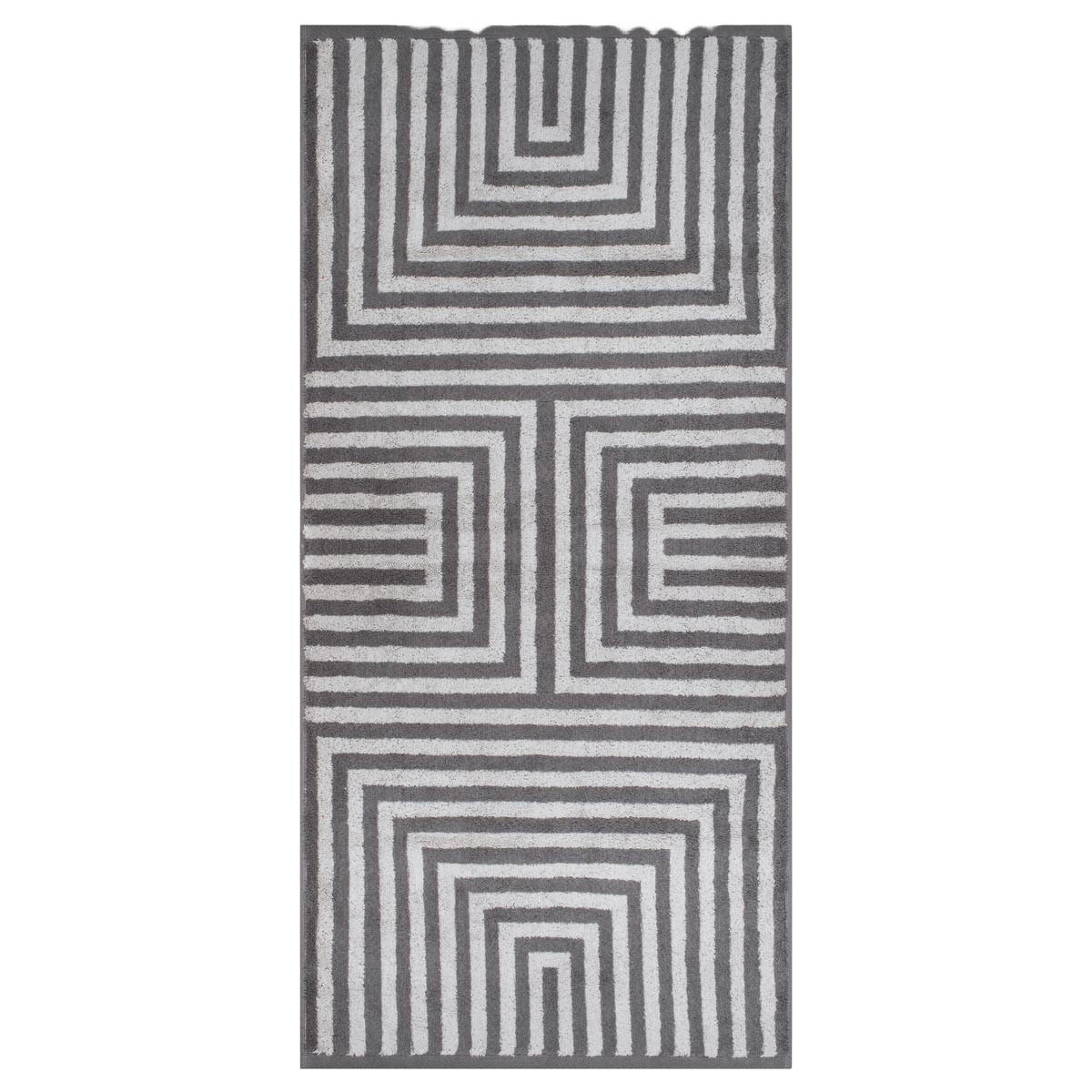 DUSCHTUCH Grafik 2er-Set - Dunkelgrau, Textil (70/140cm) - Ross