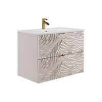 EINZELWASCHTISCH - 80 cm x 46 cm - Holz, Platte - Beige - RINAREL - Beige, Holz (80/60/46cm) - Vente-Unique