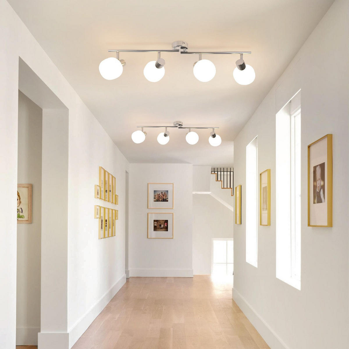 DECKENSTRAHLER Eingebung 70/10/16.5 cm - Weiß, Metall (70/10/16.5cm) - ZMH