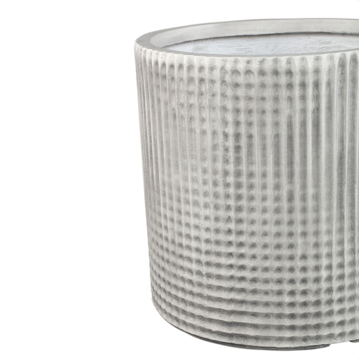 TOPF Paizlie Weiß 44.5/44.5/43.5cm 3er-Set - Weiß, Kunststoff (43.5cm) - PTMD Collection