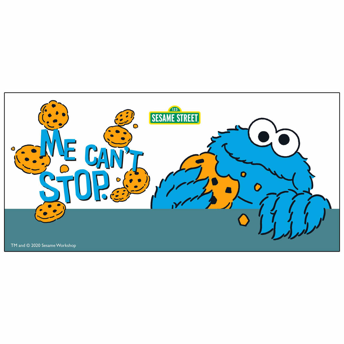 BECHER Sesamstraße Krümelmonster Me can't stop Weiß 320 ml - Weiß, Keramik (0.32L) - United Labels