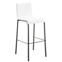 BARHOCKER Avola 103x43x51 cm Weiß - Weiß, Leder (43/103/51cm) - furnicato