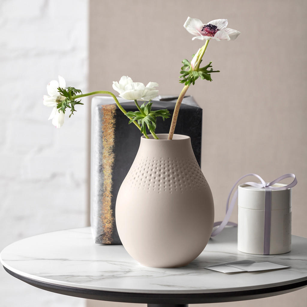 VASE PERLE Manufacture Collier Beige 20 cm - Beige, Keramik (20cm) - Villeroy & Boch