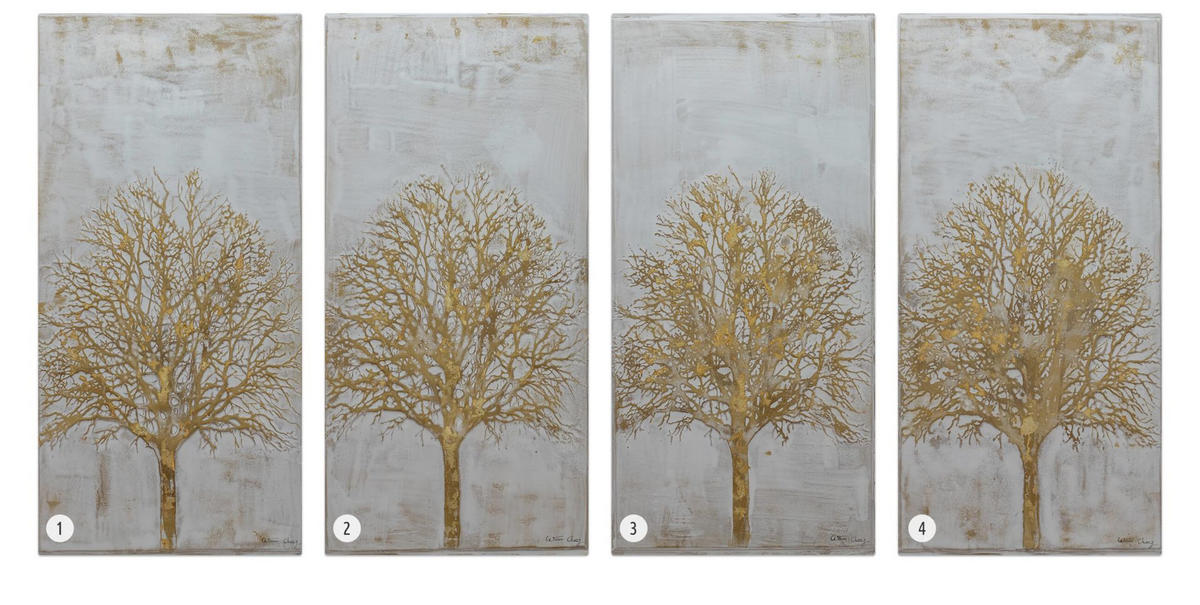 ACRYLBILD HANDGEMALT 60/120 cm - Grau, Holz/Textil (60/120cm) - KUNSTLOFT