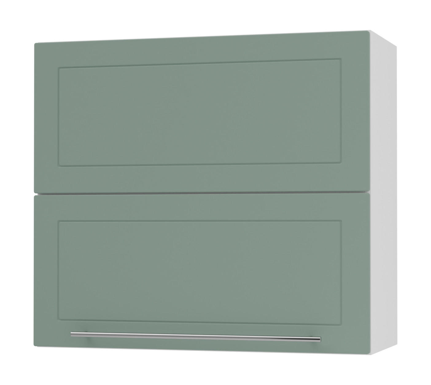 KÜCHENHÄNGESCHRANK Kvantum W8B/80 Mint Matt / Weiß Matt 80 / 32,5 / 72cm - Weiß/Mintgrün, Holz/Holzwerkstoff (80/72/32.5cm) - Feldmann-Wohnen