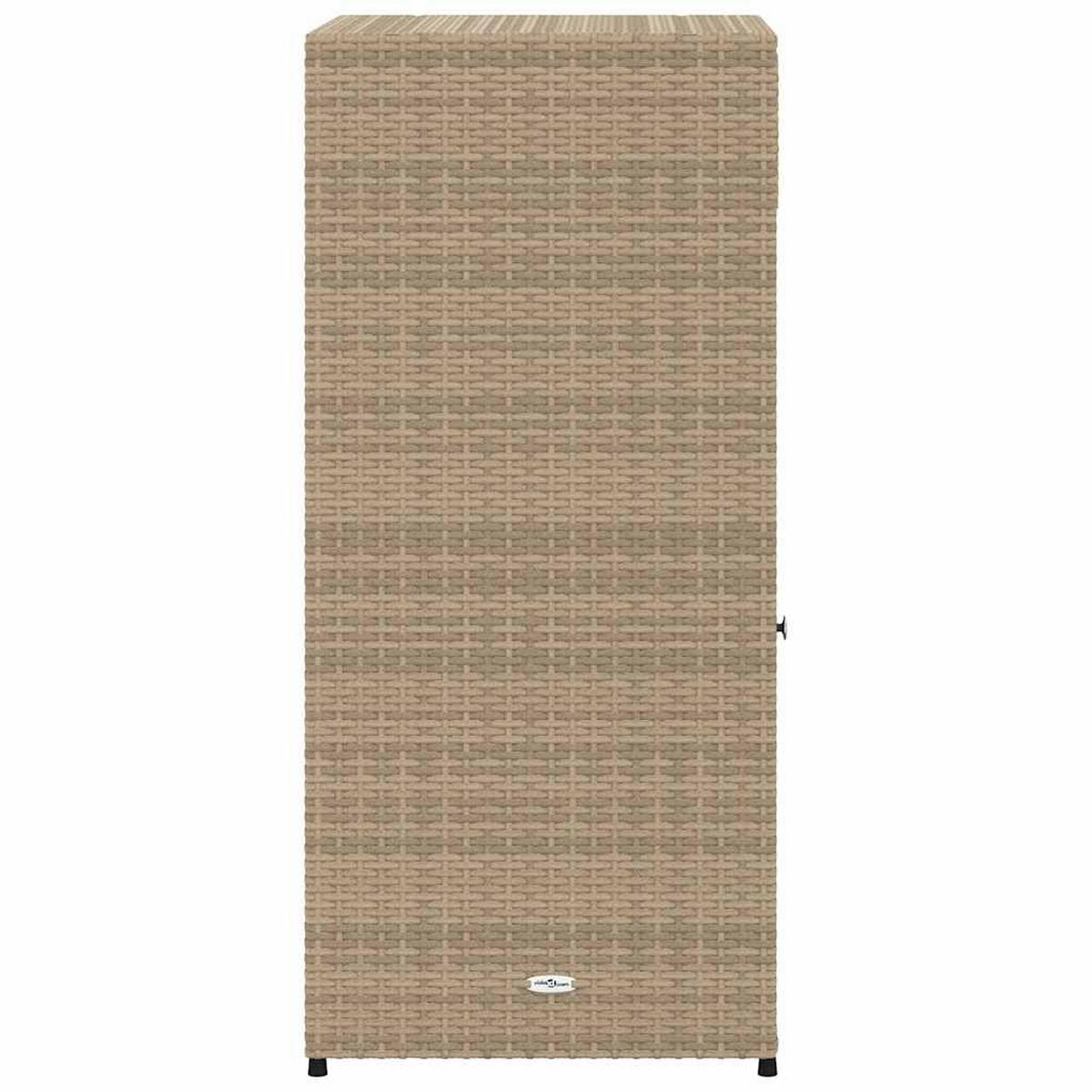 GARTENSCHRANK Beige 55/55/111 Cm Poly Rattan - Beige, Kunststoff (55/111/55cm) - vidaXL