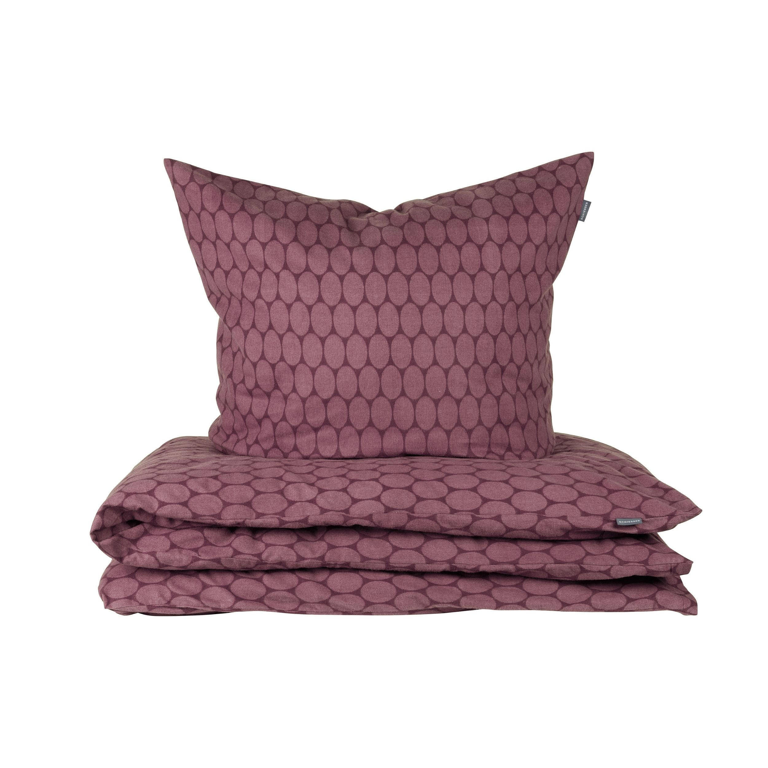 BETTWÄSCHESET Drops - Feinbiber - 2-teilig - 135x200 cm - Mauve - Mauve, Textil (135/200cm) - SCHIESSER