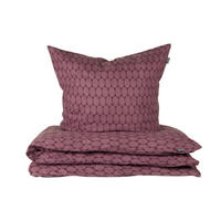 BETTWÄSCHESET Drops - Feinbiber - 2-teilig - 135x200 cm - Mauve - Mauve, Textil (135/200cm) - SCHIESSER