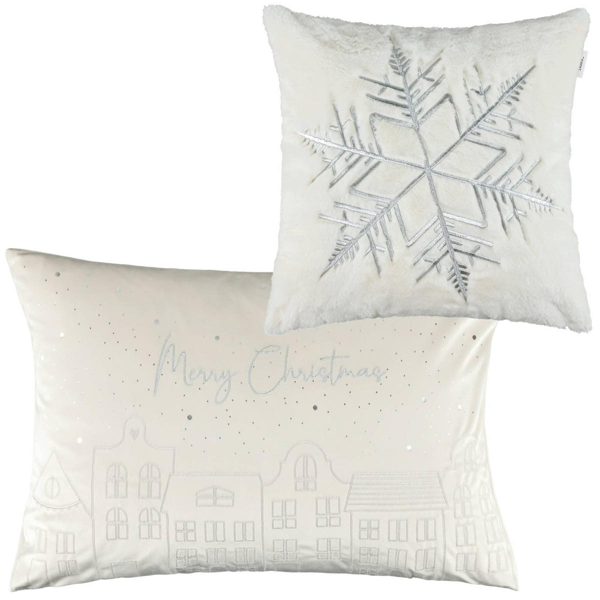 ZIERKISSENHÜLLE WEIHNACHTEN TOWN - Perlmutt, Textil (60/40cm) - Esprit