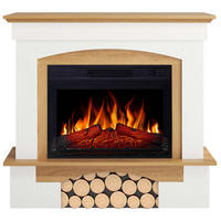 ELEKTROKAMIN Woodley AF23S Weiß Eiche Natur – Breite 107 cm, 3D-Flammeneffekt, LED-Beleuchtung, Heizfunktion - Weiß, Glas/Holzwerkstoff (98.5/90/30cm) - ArtiFlame
