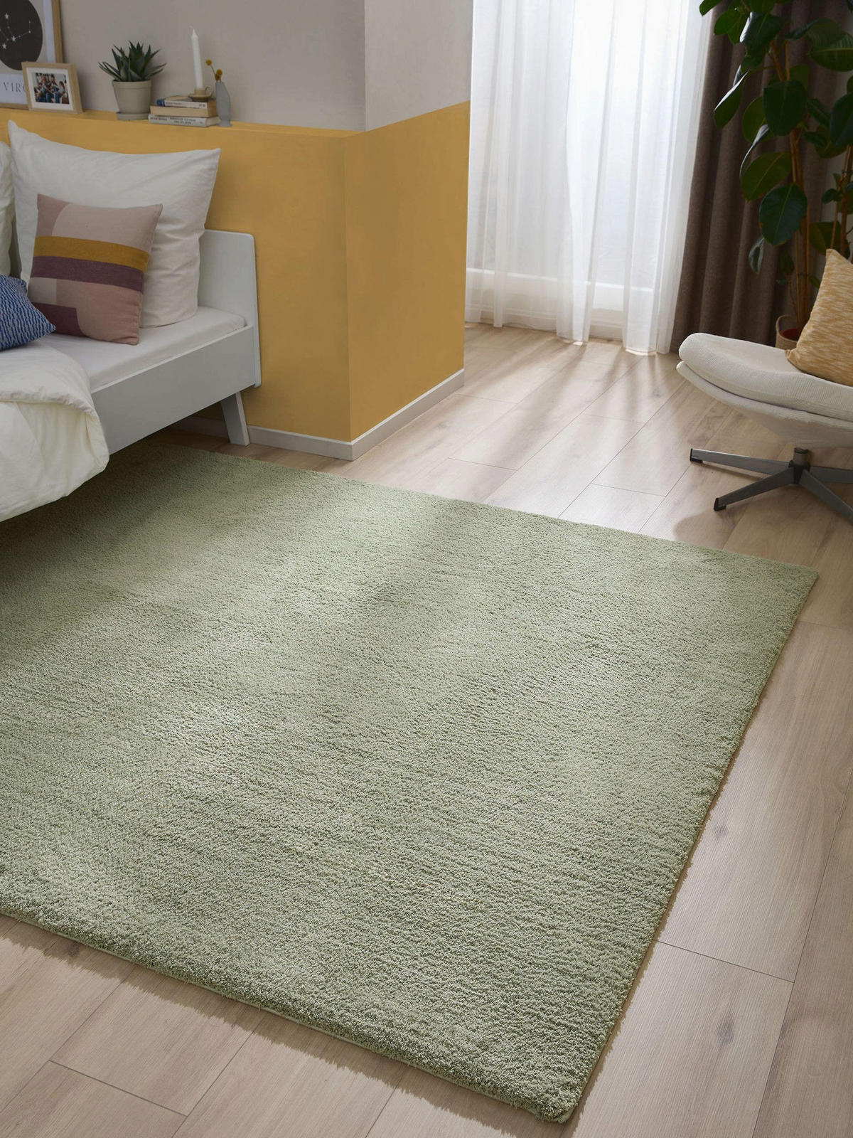 HOCHFLORTEPPICH Soda Hellgrün 240x340 cm - Hellgrün, Textil (240/340cm) - benuta Nest